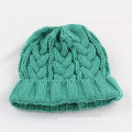 Ladies colorful acrylic knitted beanie hat